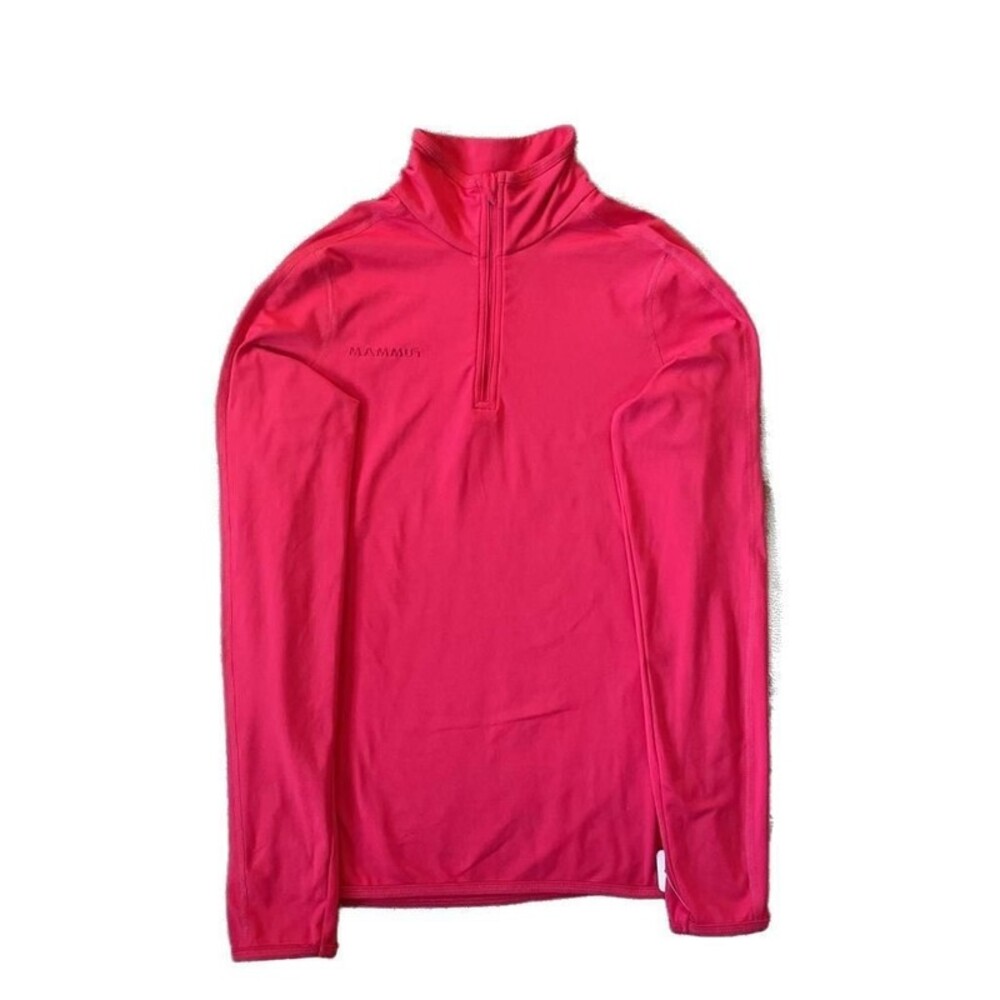 Mammut Red Fleece 1/2 Zip Pullover Ski Touring Sweater